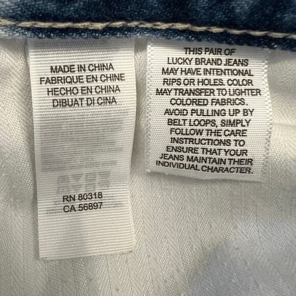 Lucky Brand The Cutoff bleached raw hem denim jeans shorts Size 6/28 - Picture 14 of 16